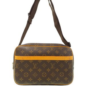 Louis Vuitton Monogram Leather Brown Reporter Shoulder Bag